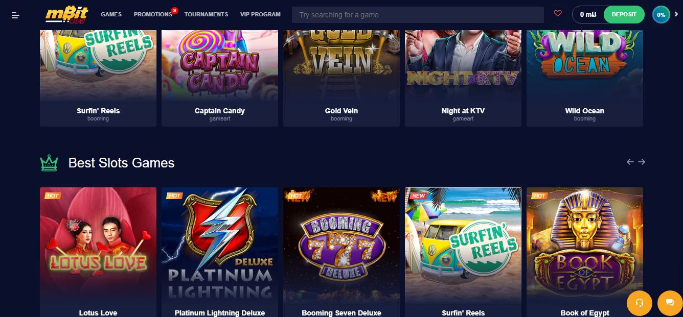 mBit Casino Review - Slots Games, Live Casino Games, BTC Games with Offers